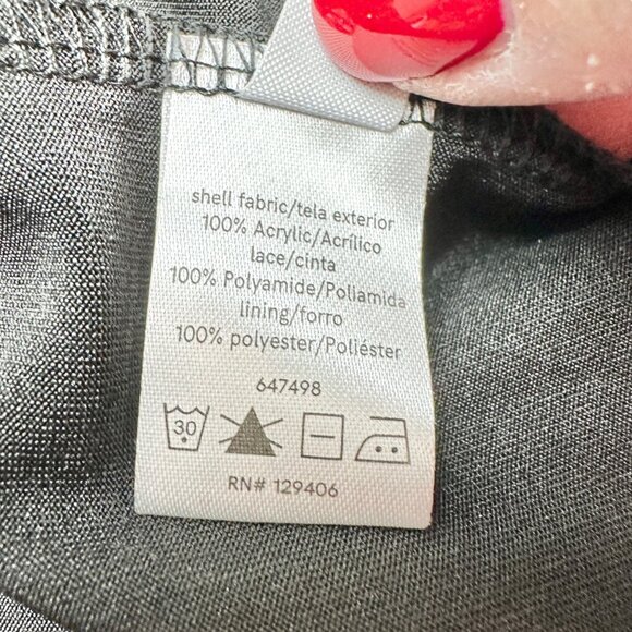 Venus Black Ribbed Knit Long Sleeve Sweater Dress 2X Flared Hem Lightweight NWT - Picture 7 of 16